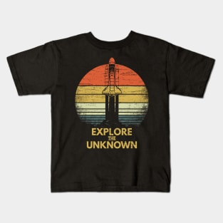 Explore The Unknown Rocket Space Science Curiosity Gift Kids T-Shirt